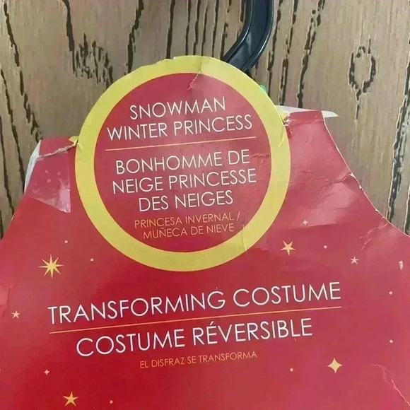 SNOWMAN WINTER PRINCESS 
TRANSFORMING COSTUME M 8/10 NEW - Picture 2 of 13